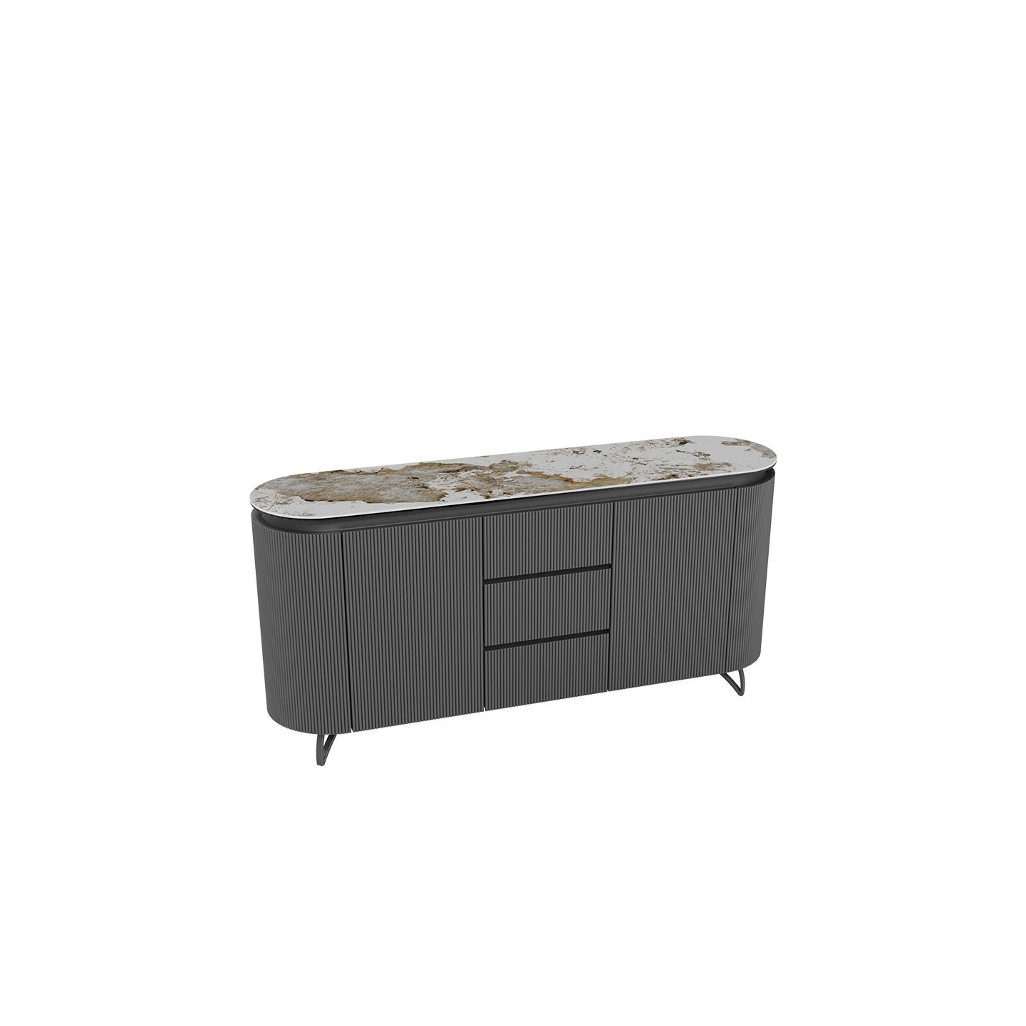 Buffet meuble COLUMBUS, 7 finitions de plateaux en céramique