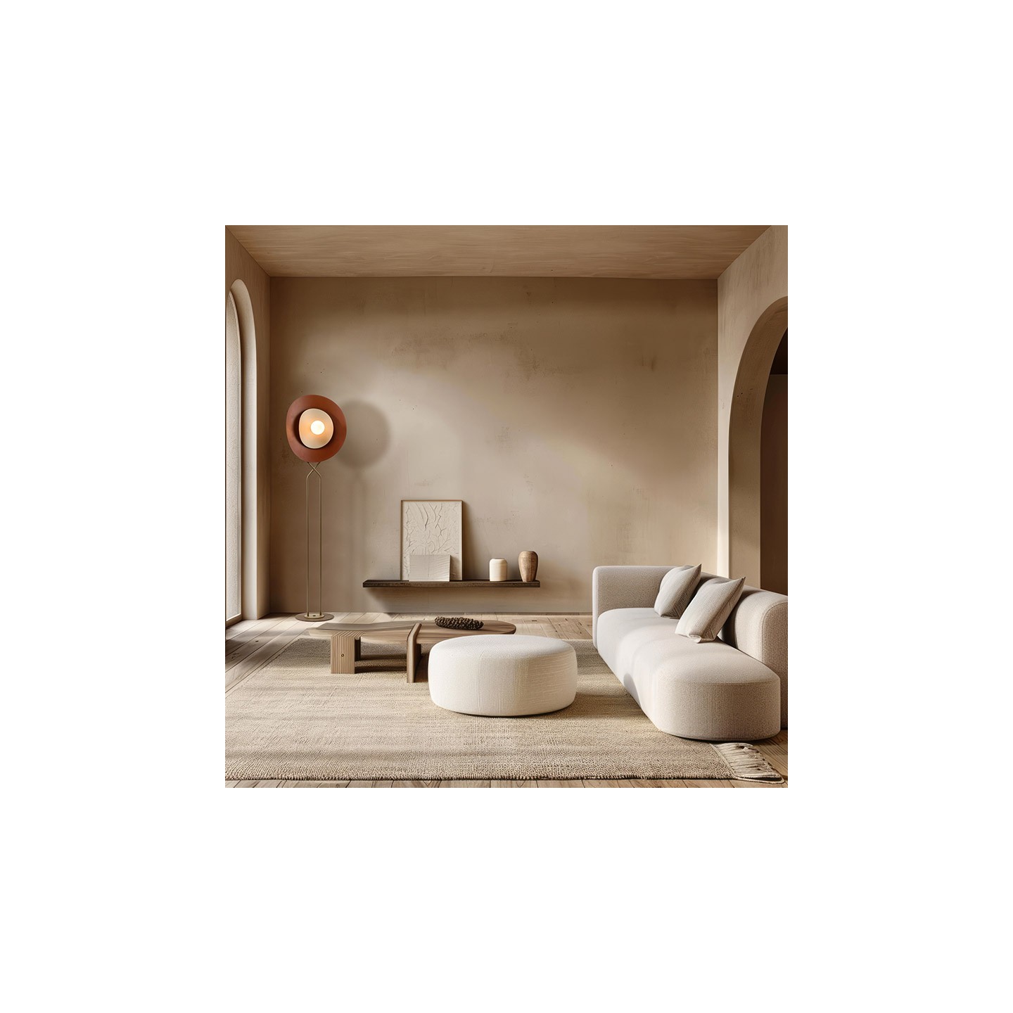 Lampadaire design salon DUNE, 4 coloris