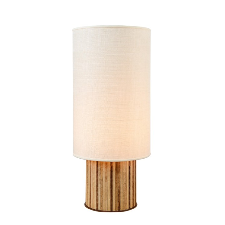 Lampe à poser pied bois TEA et LEANDRE