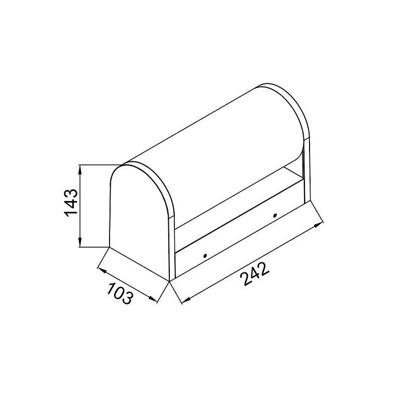 Applique murale extérieur étanche GANT, noir ou corten