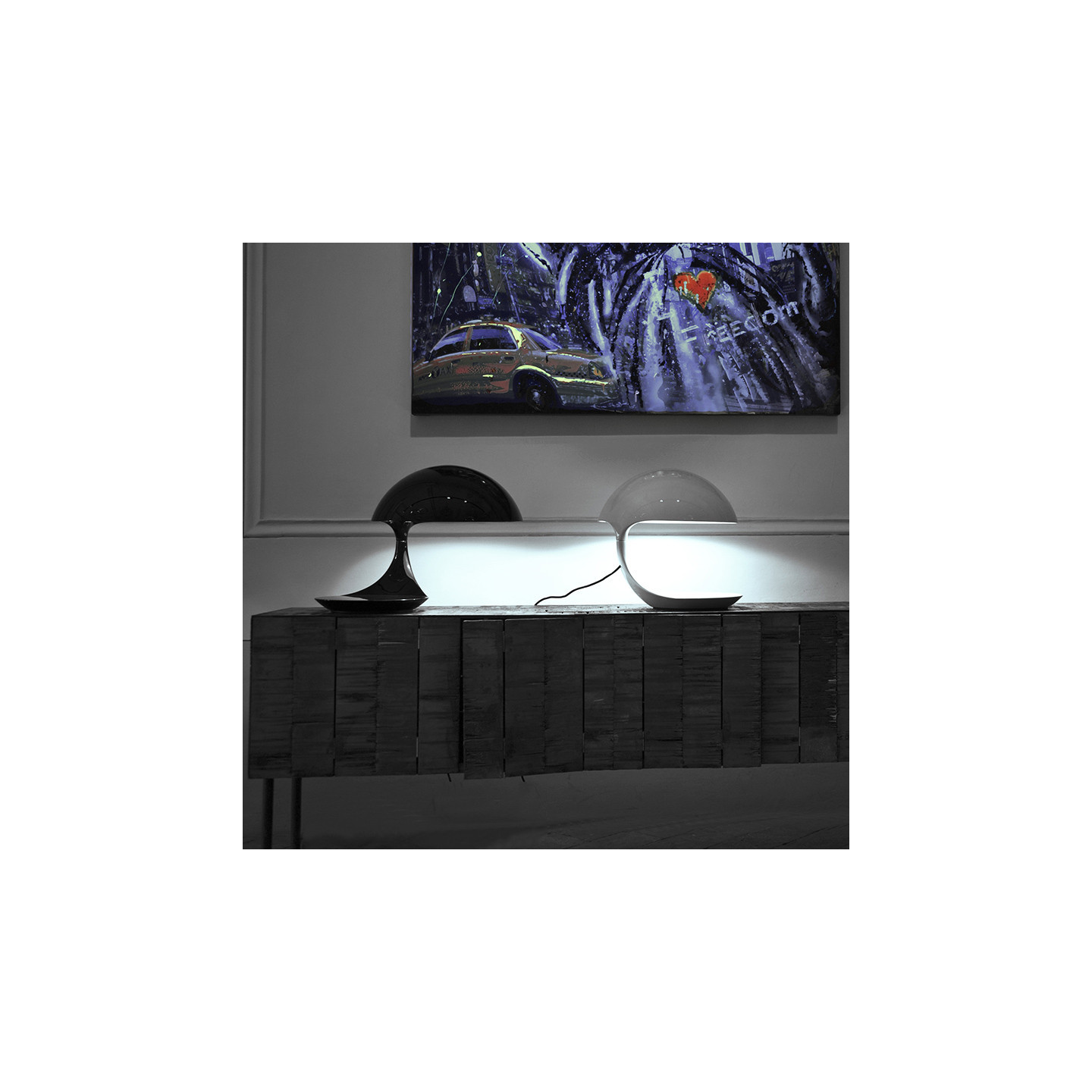 Lampe à poser design COBRA, 4 coloris Martinelli Luce