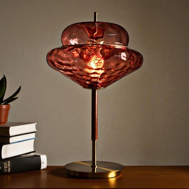 Lampe à poser en verre coloré OSANA, 2 coloris