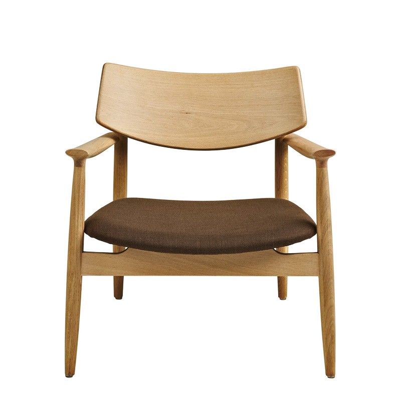 Fauteuil chêne OLVERA avec assise en tissu