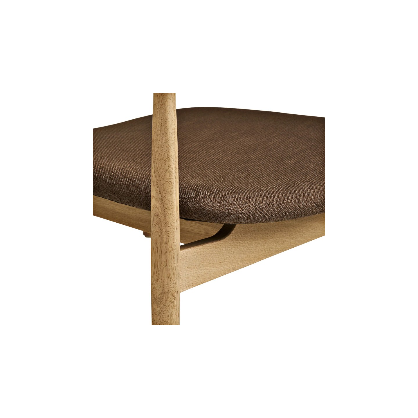 Fauteuil chêne OLVERA avec assise en tissu