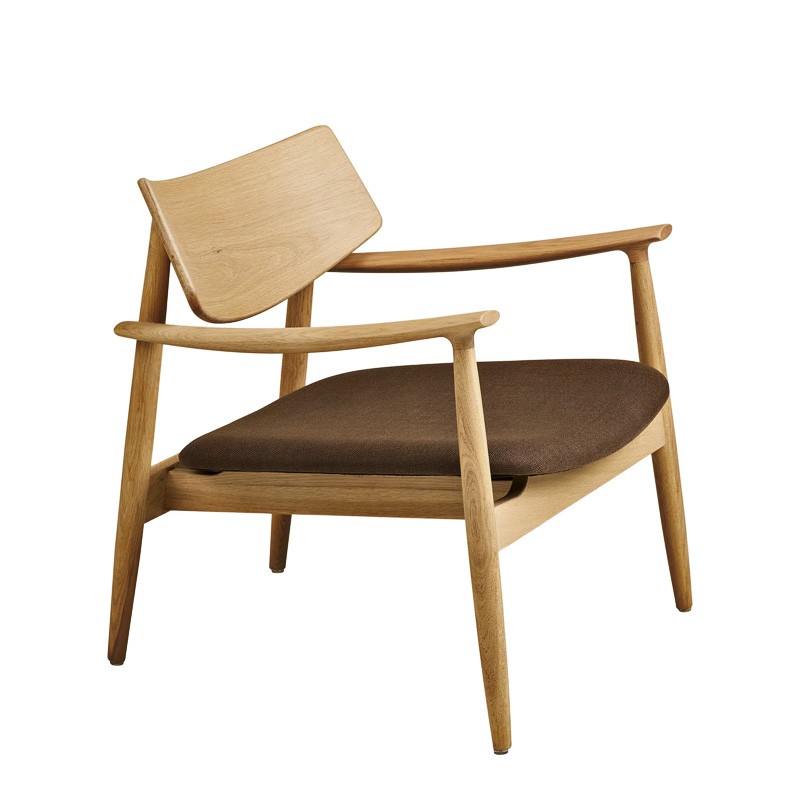 Fauteuil chêne OLVERA avec assise en tissu