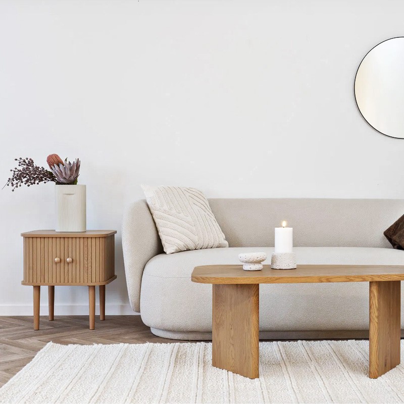 Table d'appoint NIKKO à portes coulissantes