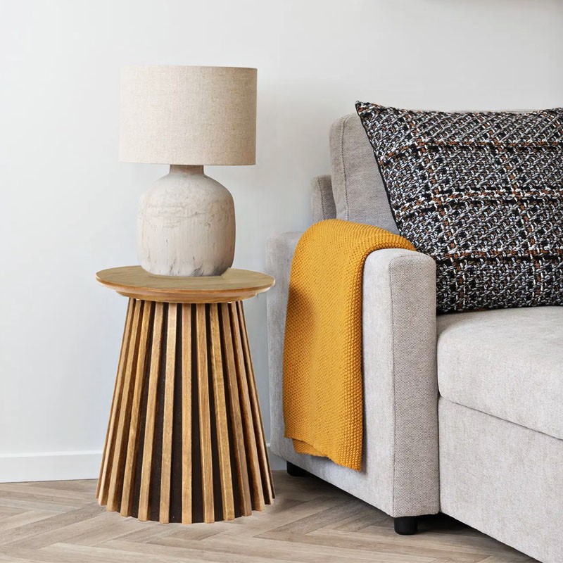 Table d'appoint en bois OSAKA, chêne naturel ou fumé