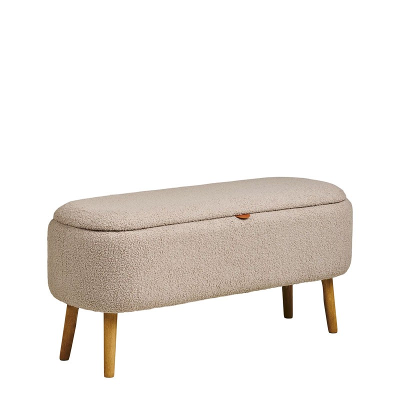 Meuble banc rangement HARLOW beige