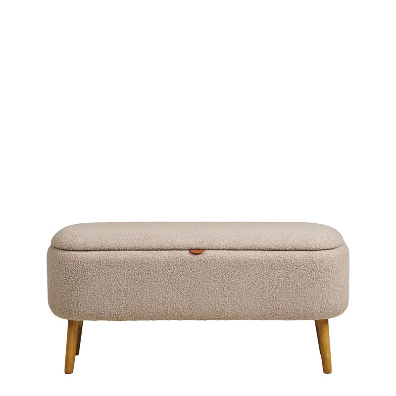 Meuble banc rangement HARLOW beige