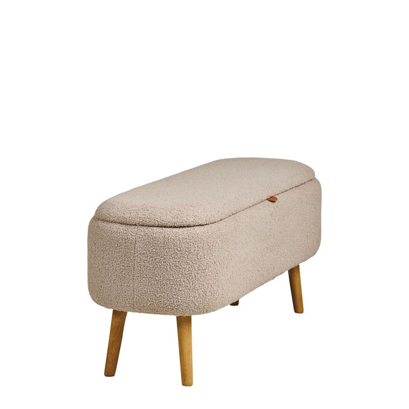 Meuble banc rangement HARLOW beige