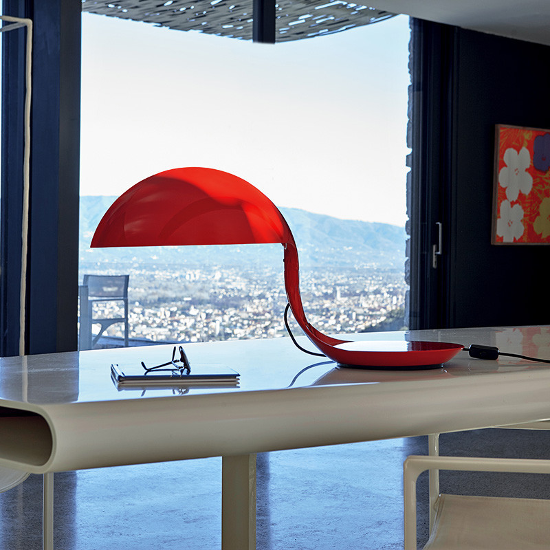 Lampe à poser design COBRA, 4 coloris Martinelli Luce