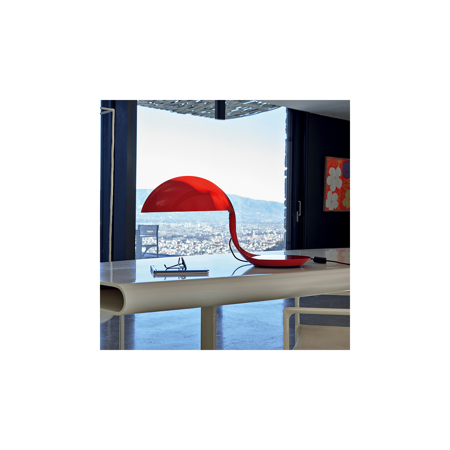 Lampe à poser design COBRA, 4 coloris Martinelli Luce