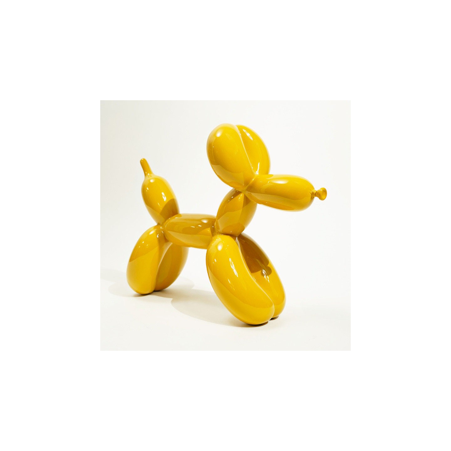 Statue chien ballon jaune JEFF