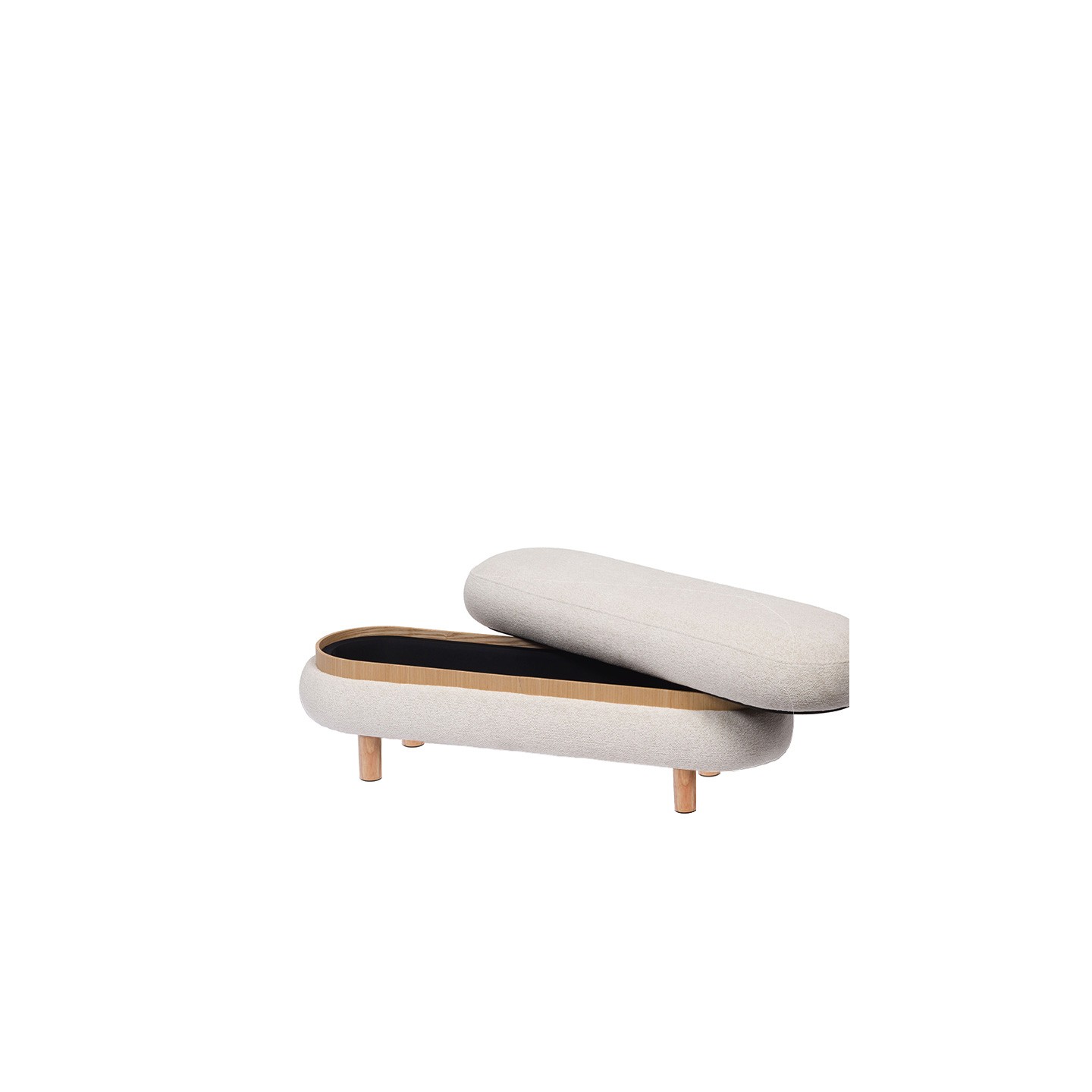 Banc avec coffre de rangement OCRINA blanc
