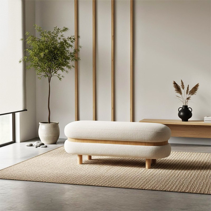 Banc avec coffre de rangement OCRINA blanc