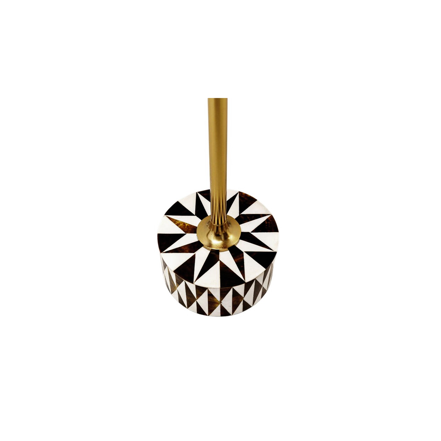 Table d'appoint bois foncé DOMERO STAR brun et blanc