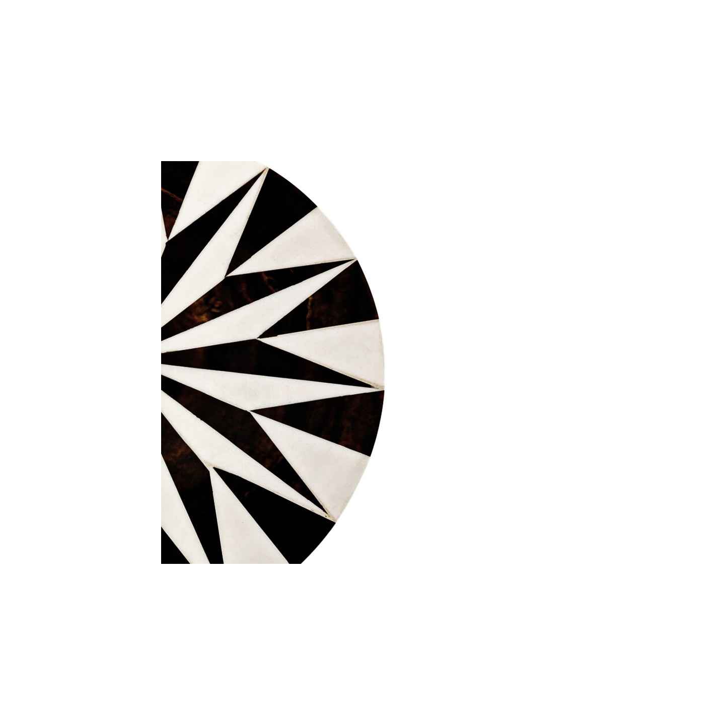 Table d'appoint bois foncé DOMERO STAR brun et blanc