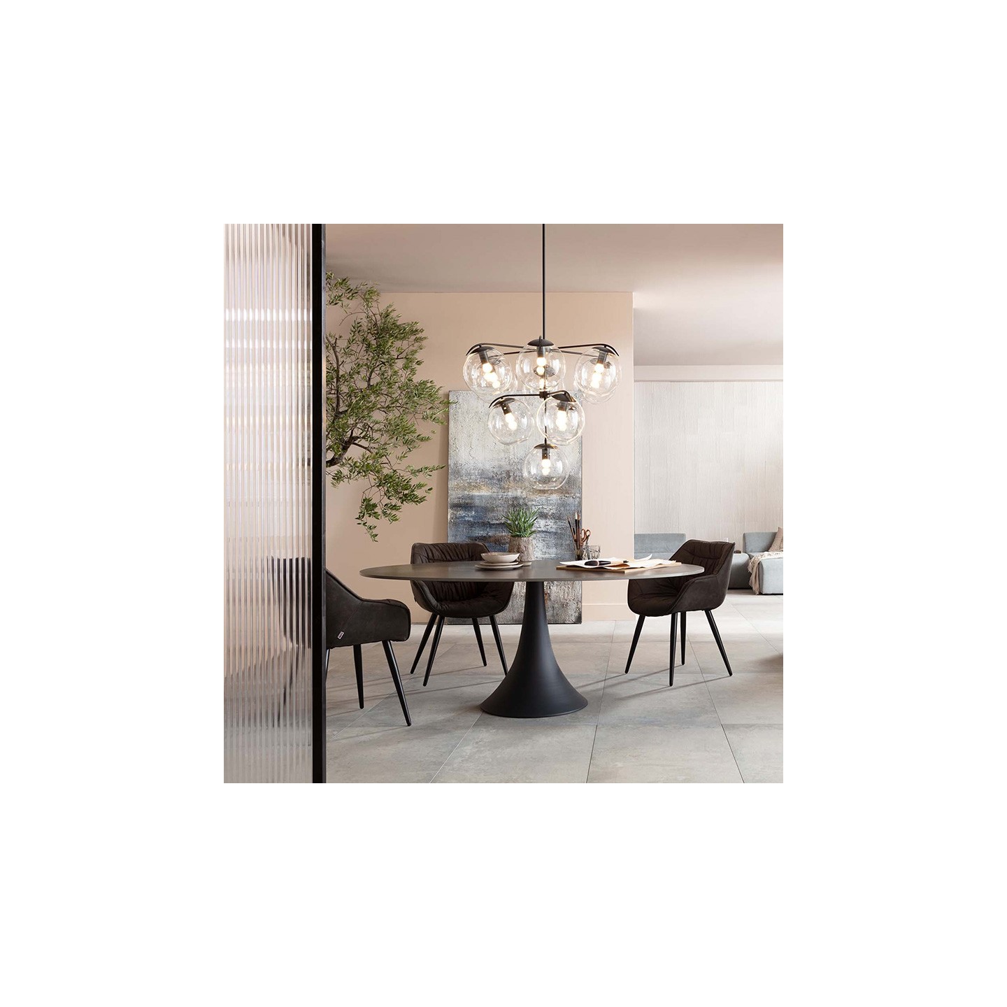 Table ovale GRANDE POSSIBILITA noir