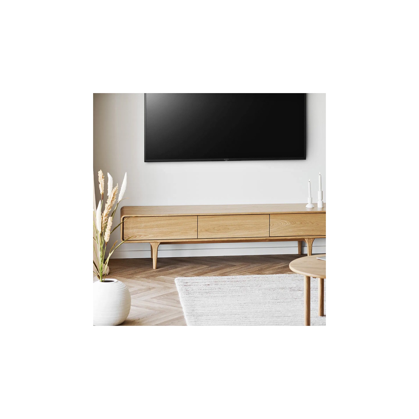 Meuble tv en chêne massif DARWIN