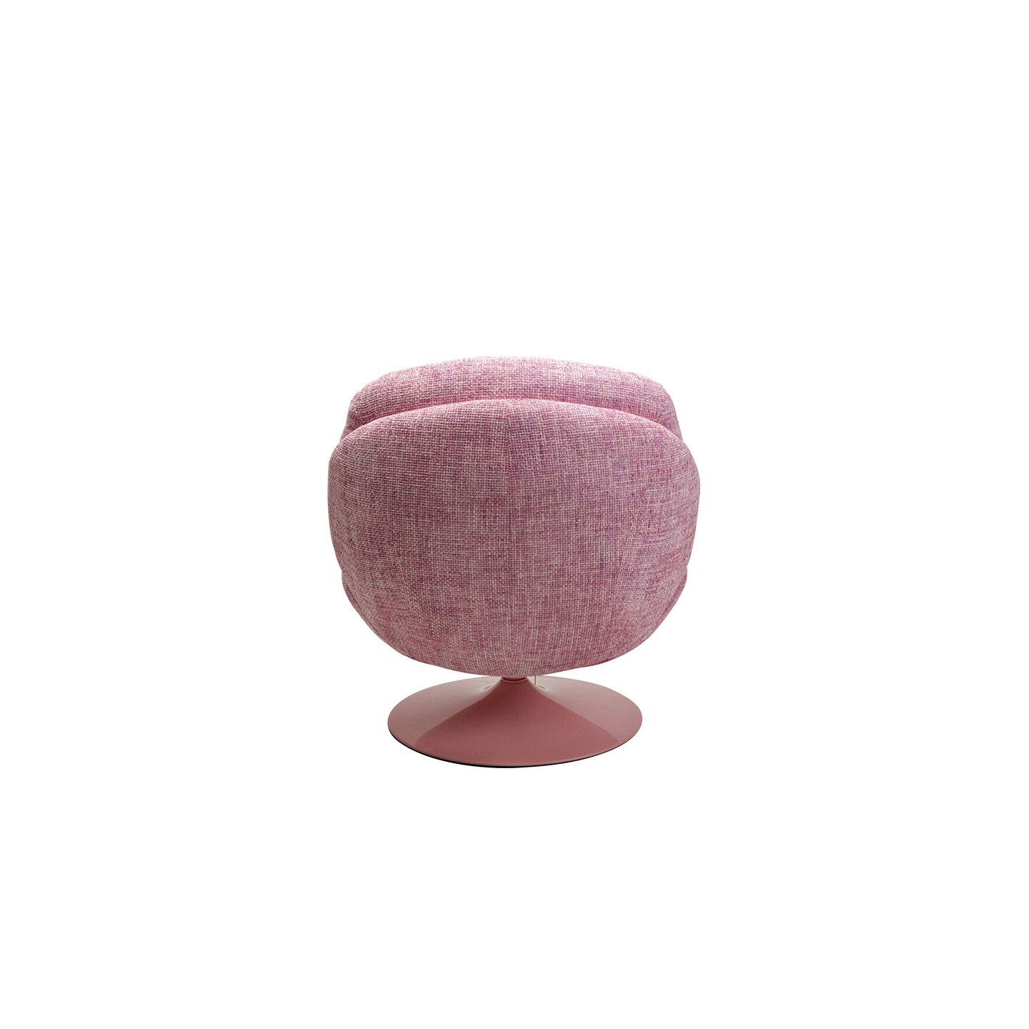 Fauteuil pivotant tissu COSY, beige ou rose poudré