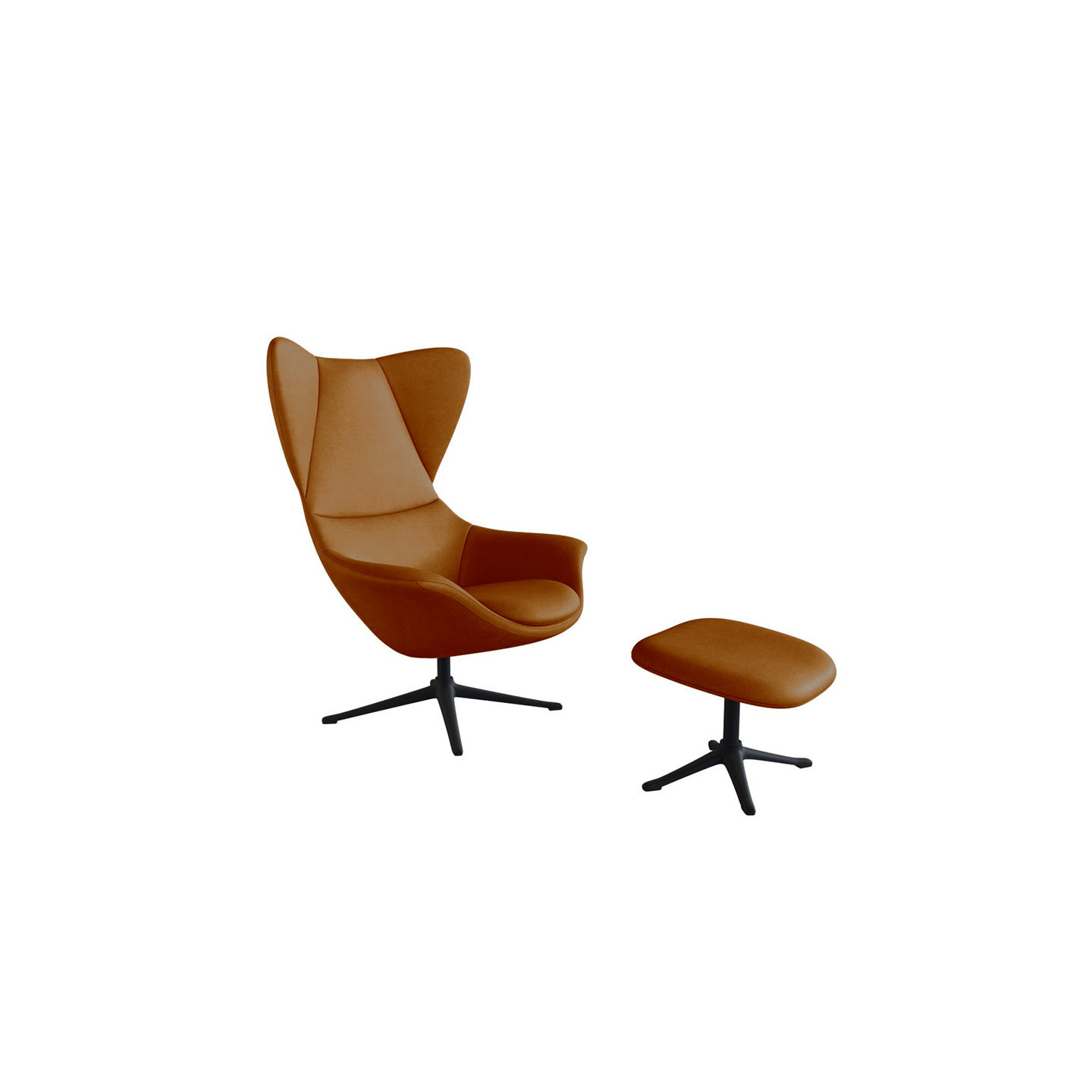 Fauteuil dossier haut STILO avec ou sans repose-pieds, 6 coloris Flexlux