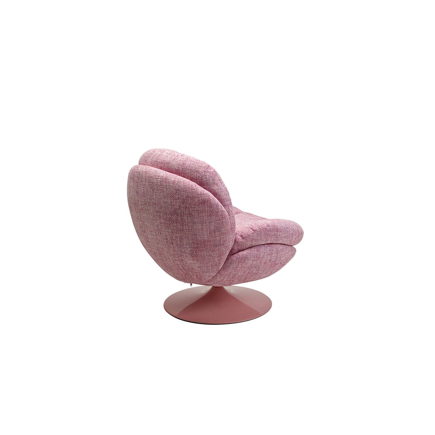 Fauteuil pivotant tissu COSY, beige ou rose poudré