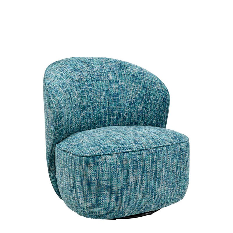 Fauteuil tissu pivotant ELLIE, 3 coloris