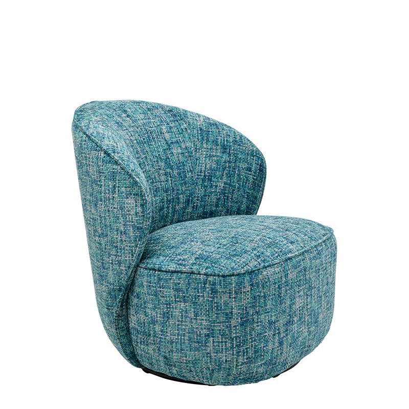 Fauteuil tissu pivotant ELLIE, 3 coloris