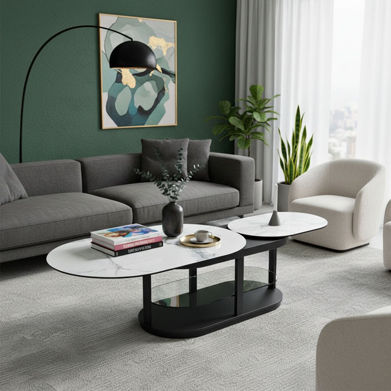 Table basse à roulettes design IKARIA