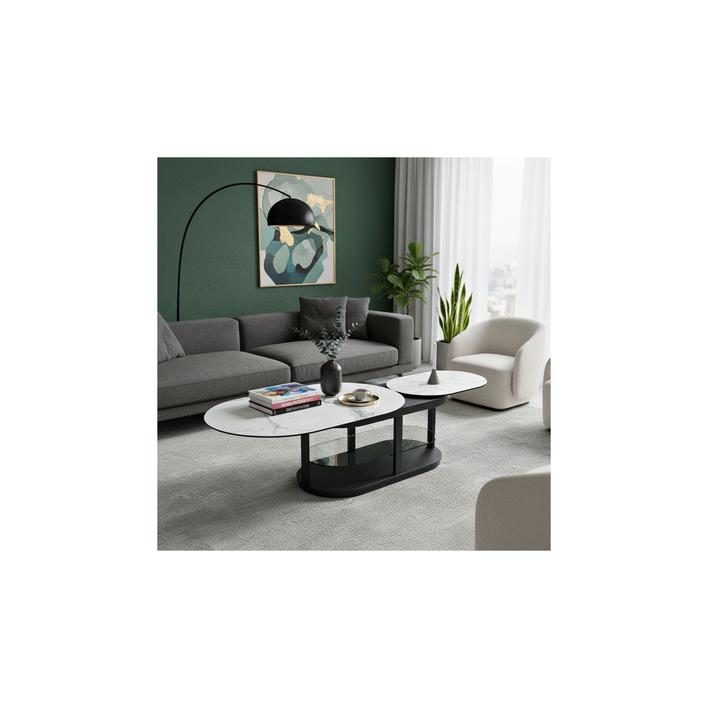 Table basse à roulettes design IKARIA