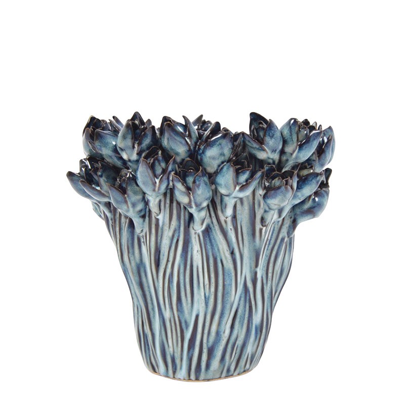 Vase céramique bleu DARWIN