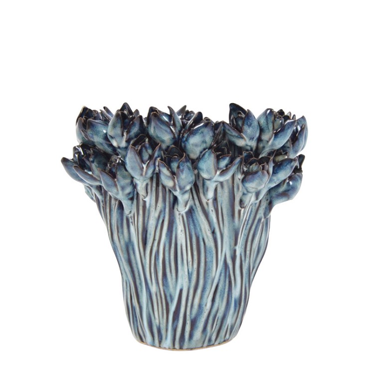 Vase céramique bleu DARWIN
