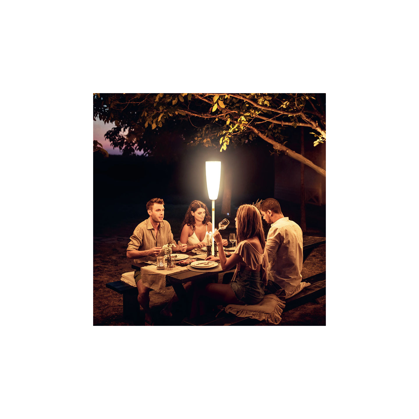 Lampadaire sans fil rechargeable PARANOCTA avec ou sans base, 4 coloris Paranocta
