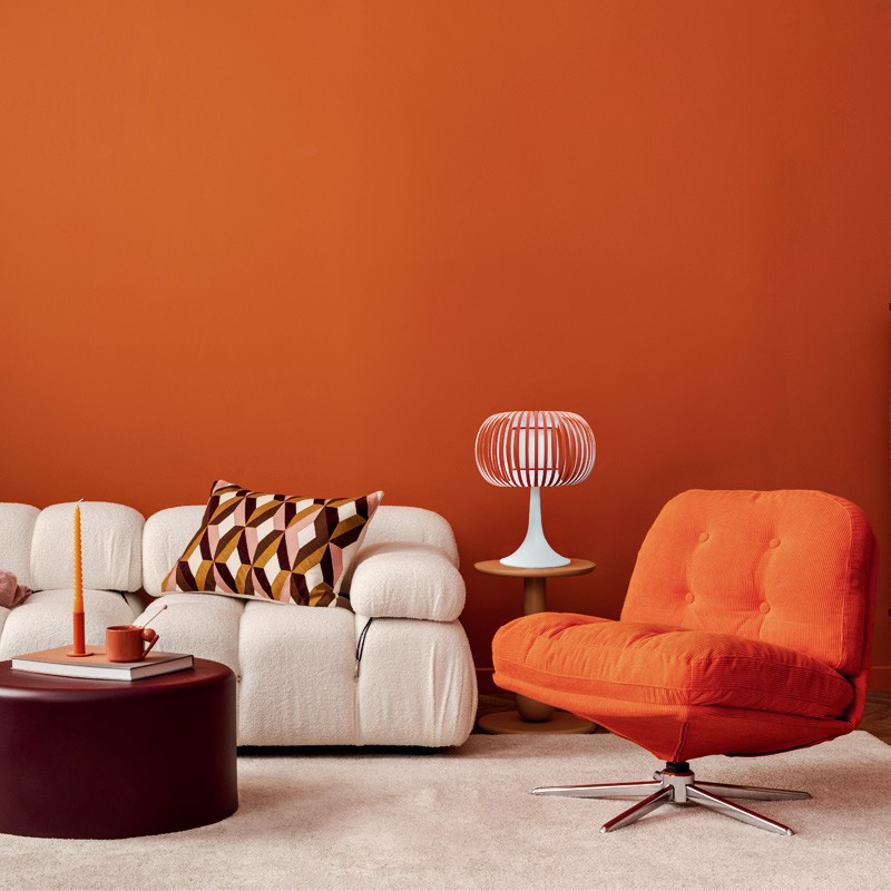 Lampe orange design ESTENO