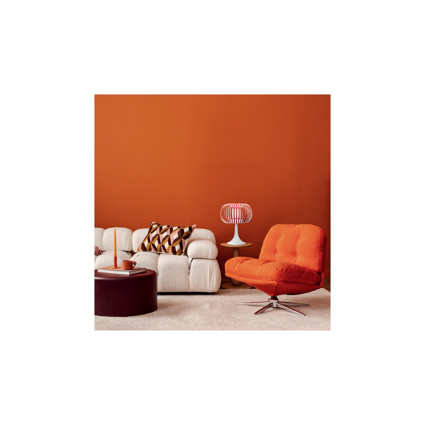 Lampe orange design ESTENO