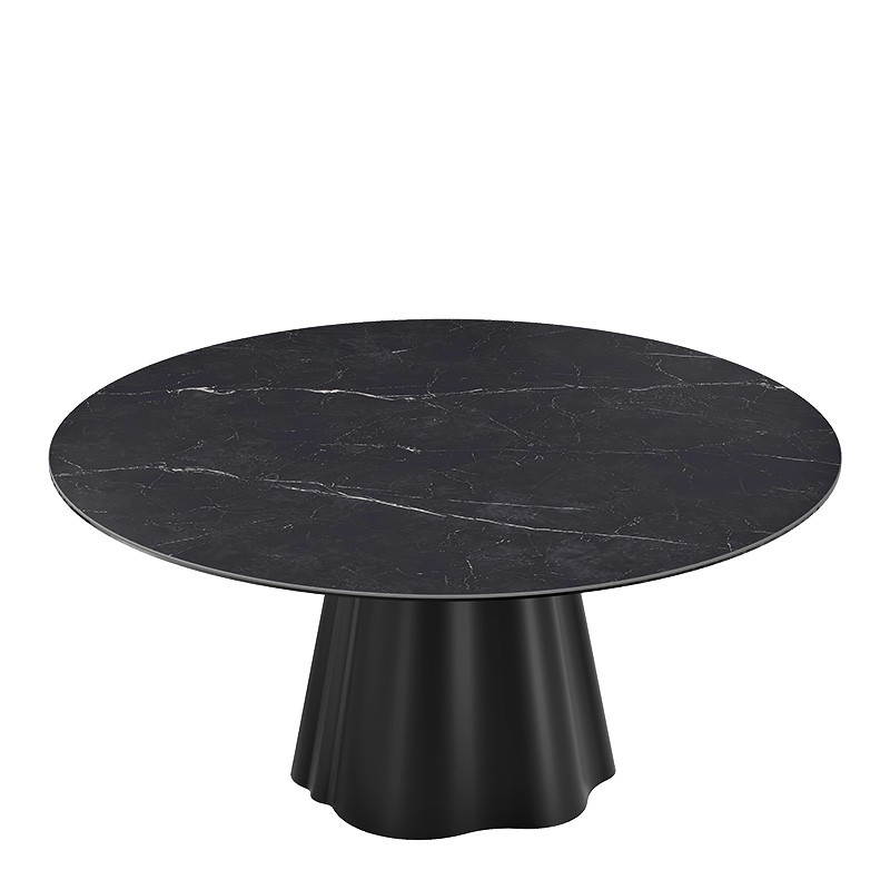 Table de salle à manger ronde PIANA, 6 finitions de plateaux céramique