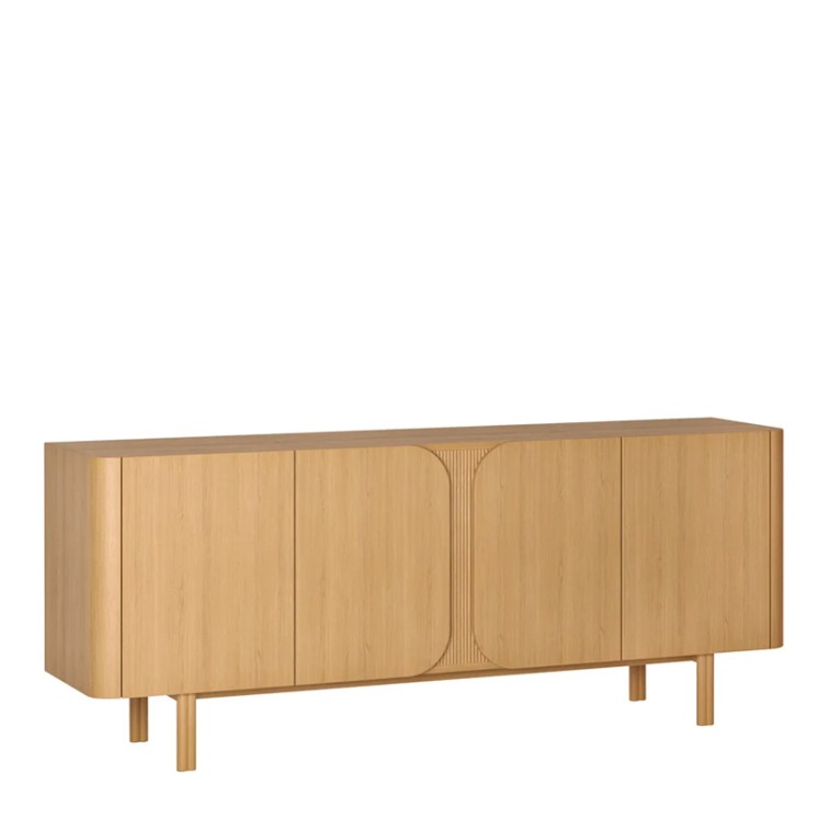 Bahut 4 portes SIROCCO en chêne naturel