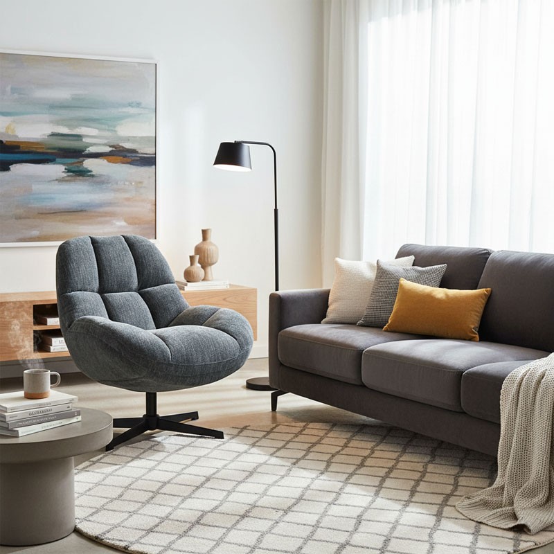 Fauteuil pivotant confortable MOLTO, 4 coloris