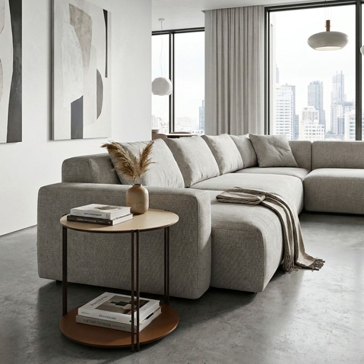 Bout de canapé design moderne VARIANCE, 4 coloris