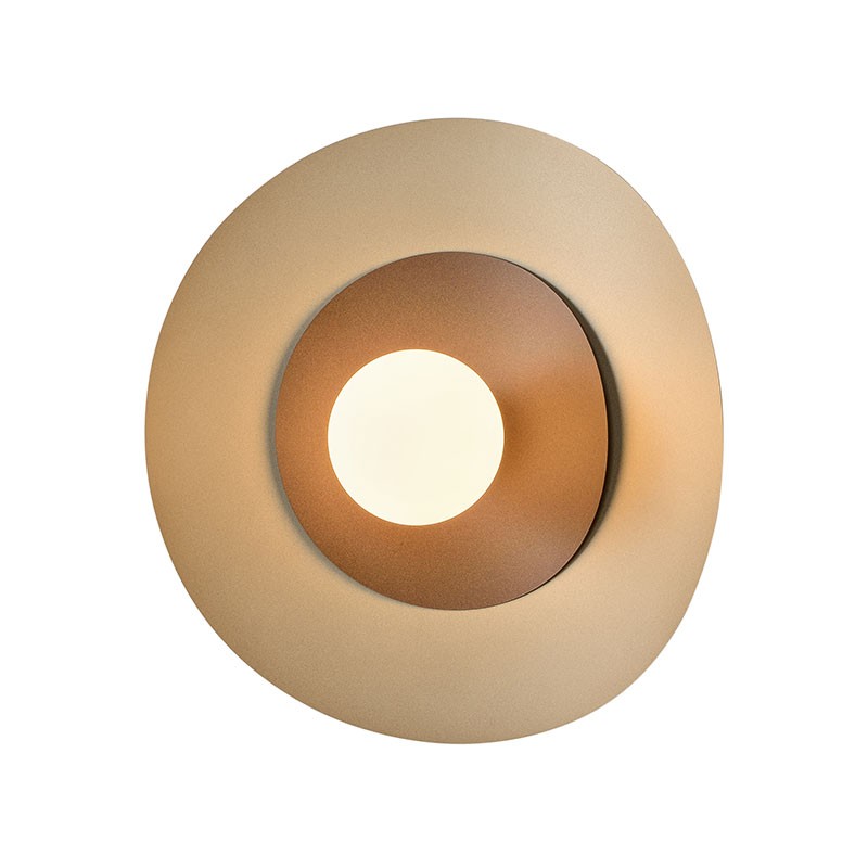 Applique originale ALIZE coloris graine de lin & havane, 4 diamètres