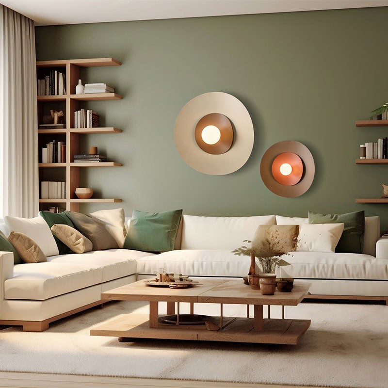 Applique originale ALIZE coloris graine de lin & havane, 4 diamètres