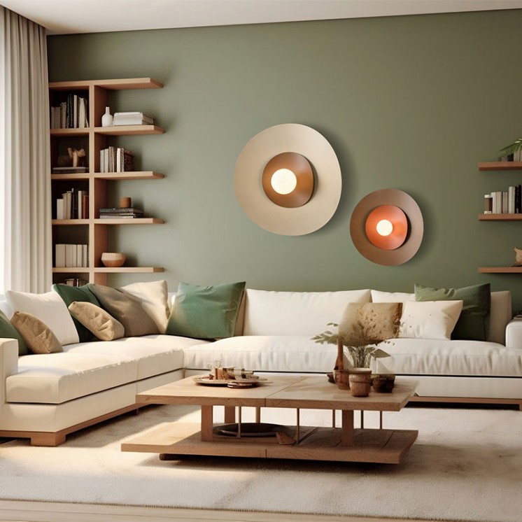 Applique originale ALIZE coloris havane & sable du Tanami, 4 diamètres