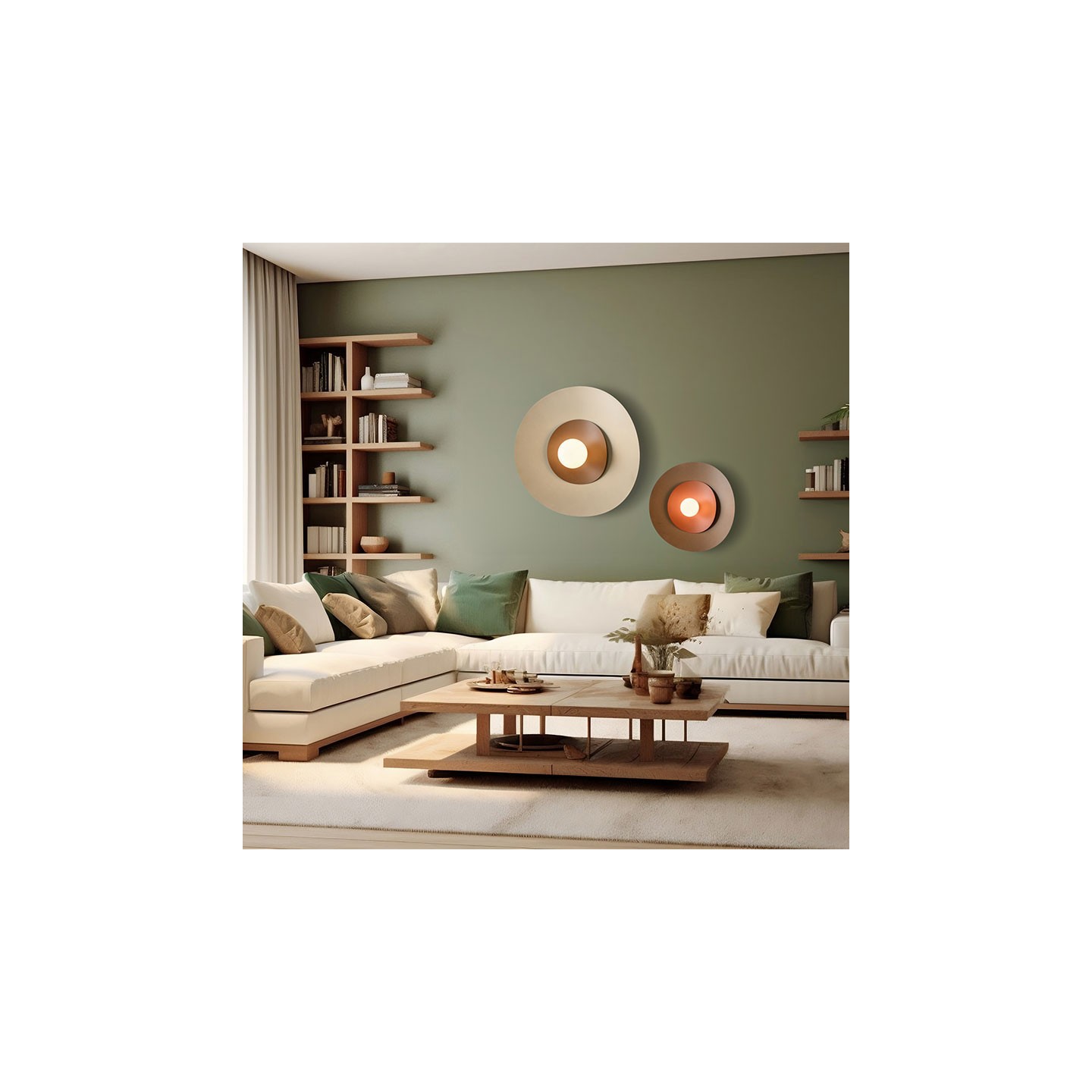 Applique originale ALIZE coloris havane & sable du Tanami, 4 diamètres