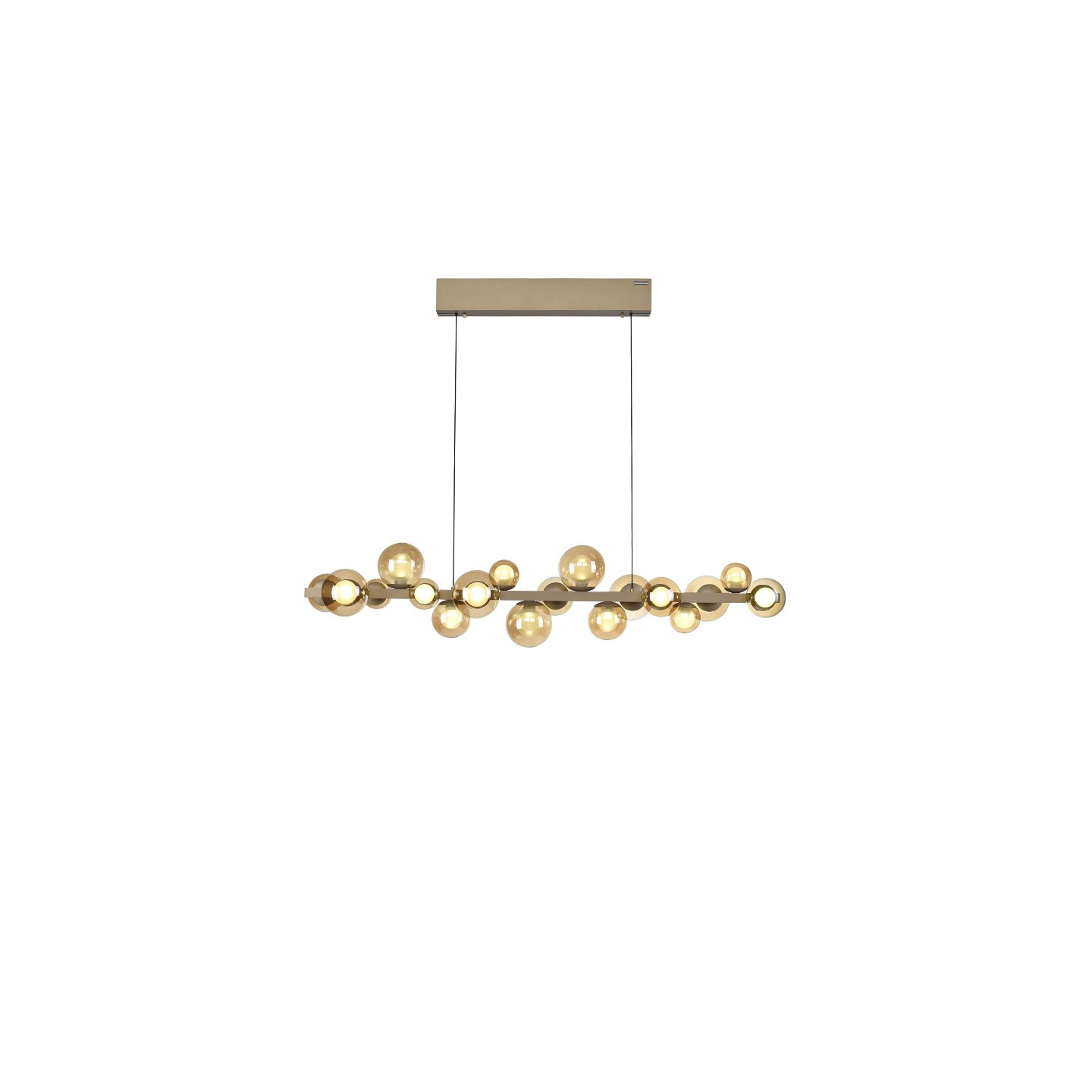 Suspension boule verre multiple PURE E-POPUP bronze Paul Neuhaus