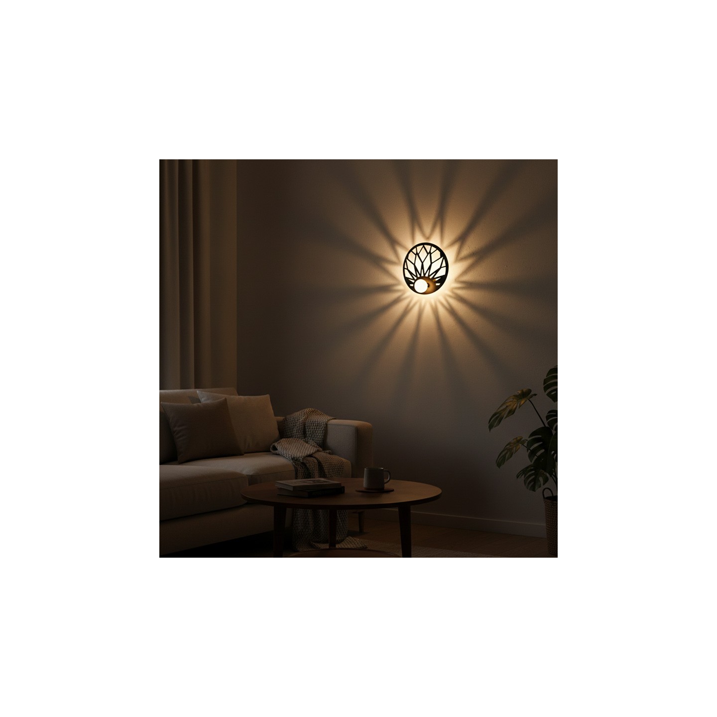 Applique murale moderne salon CATHEDRALE, 4 coloris EP-Lab