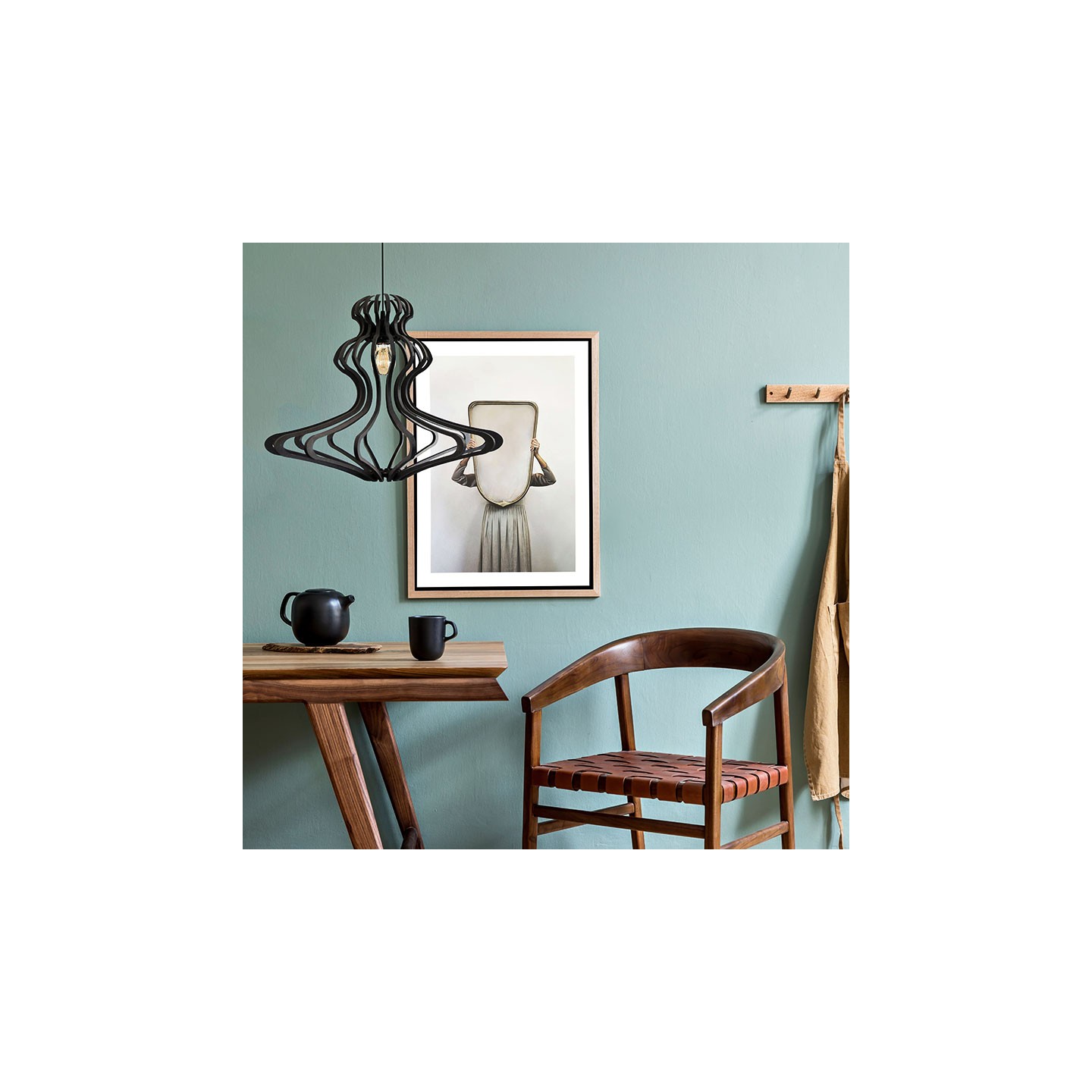 Suspension bois WOMAN BLACK S avec ou sans diffuseur Rif