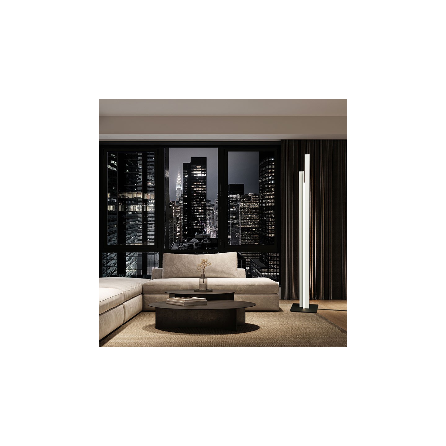 Lampadaire led design MANHATTAN, 4 coloris
