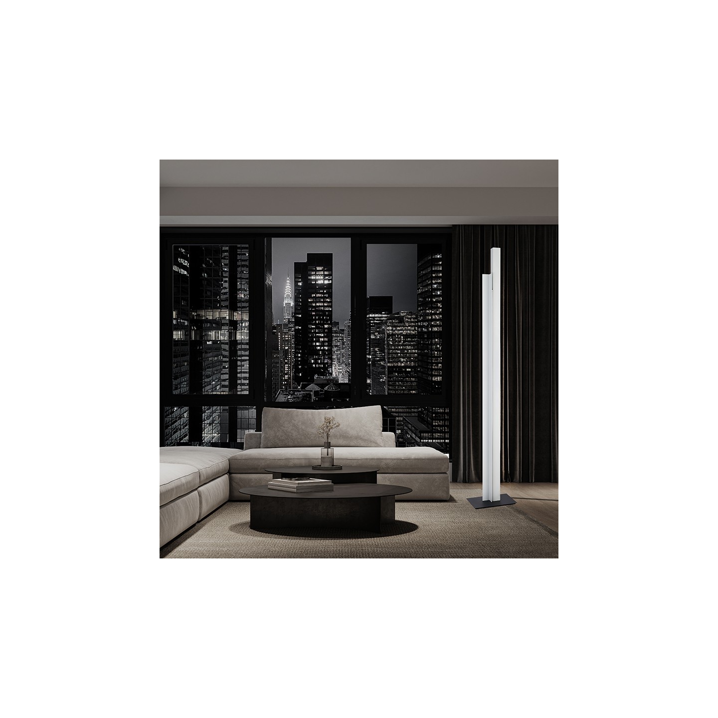 Lampadaire led design MANHATTAN, 4 coloris