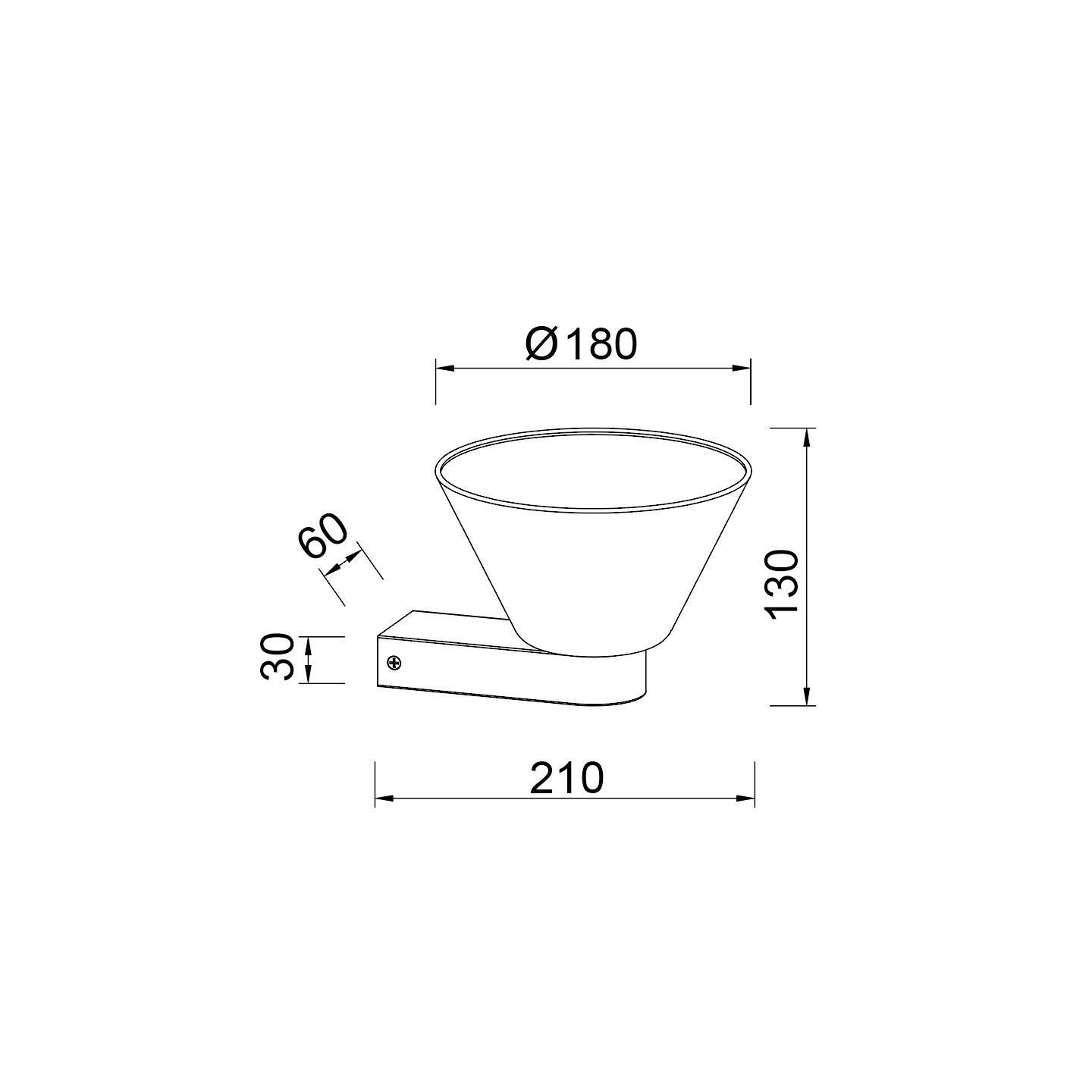 Applique en verre design NEW YORK OR, 2 versions