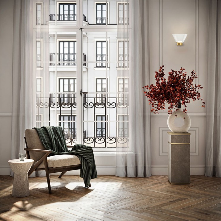 Applique en verre design NEW YORK OR, 2 versions